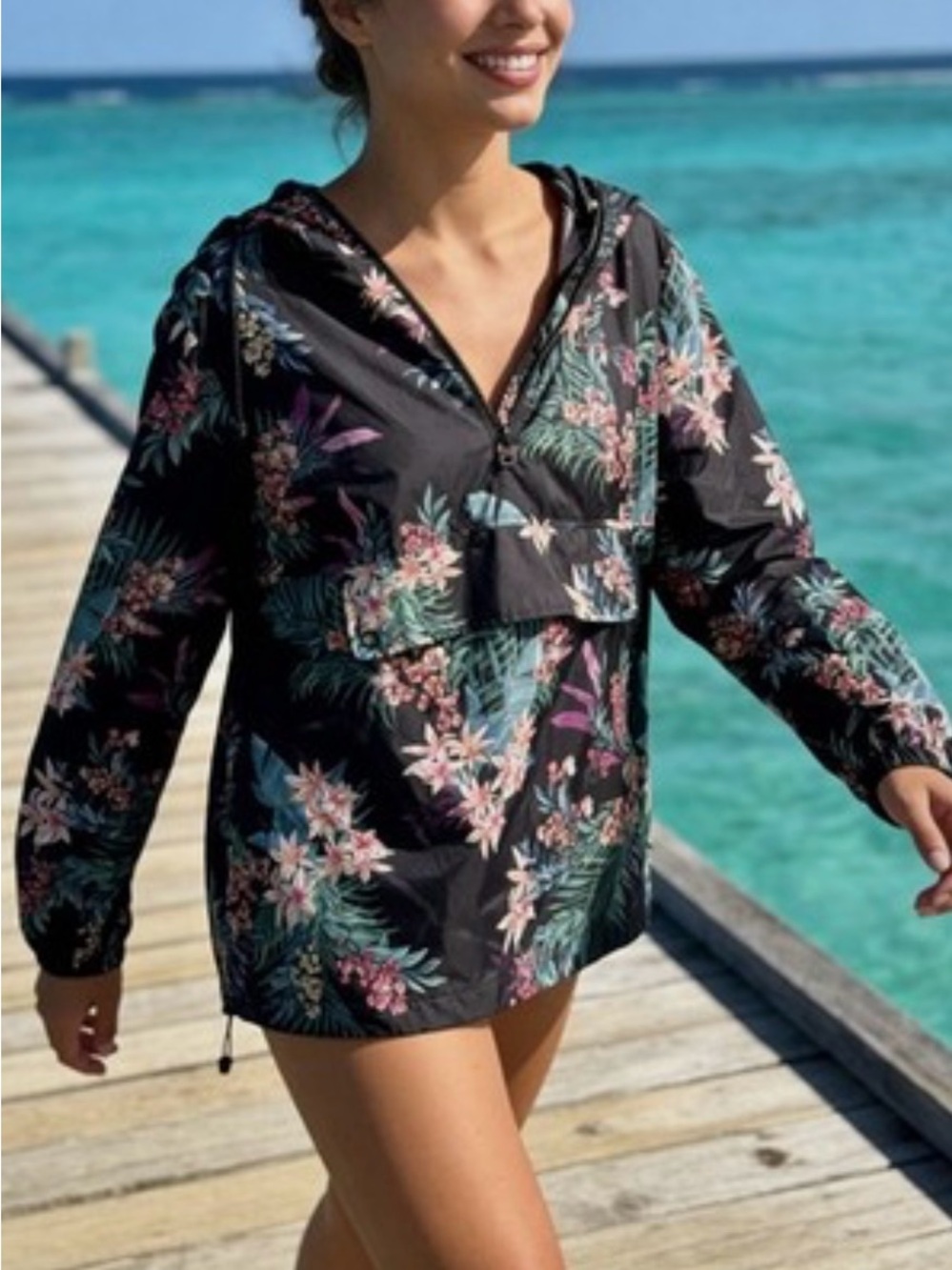 Floral Hooded Jacket